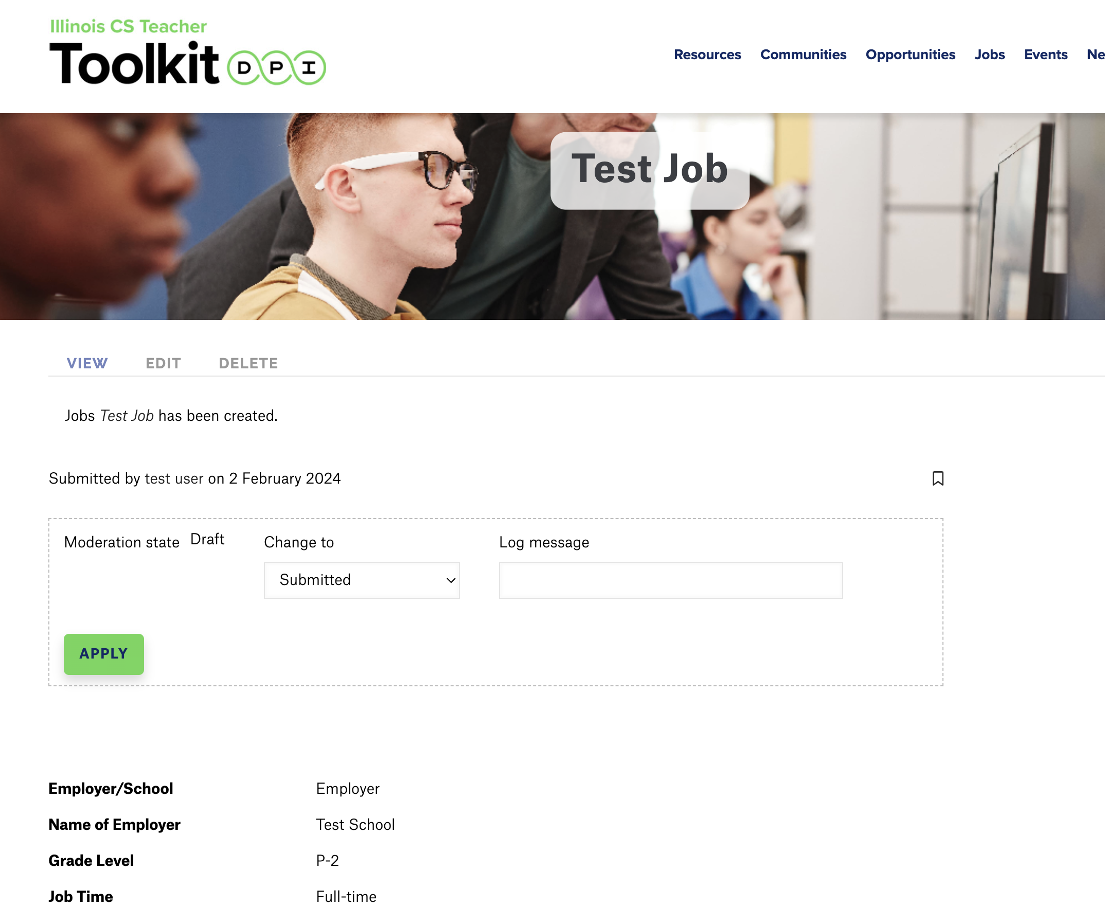 job review screenshot